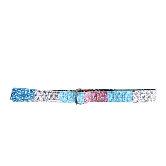 Vineyard Vines Accessories - Vineyard Vines D-ring preppy Colorful Patchwork Fabric Belt